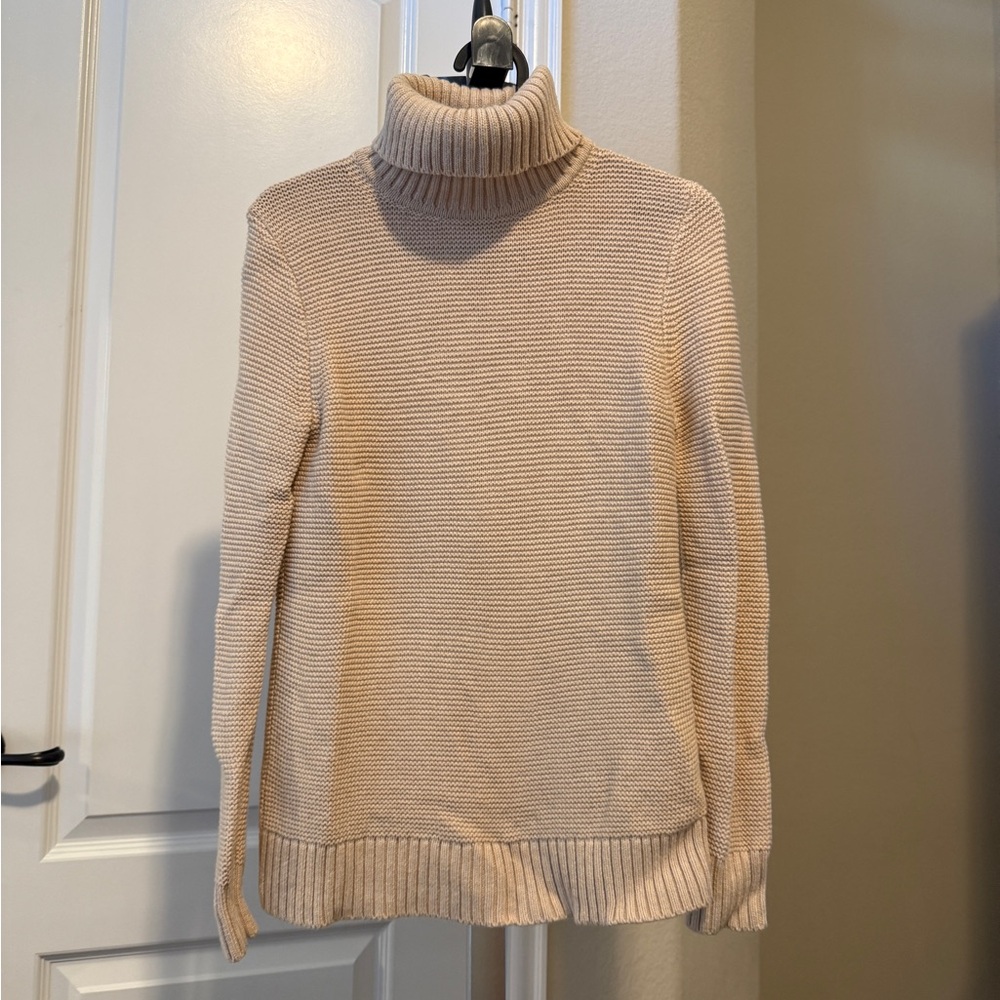 J.Crew Cozy Cream Turtleneck Sweater